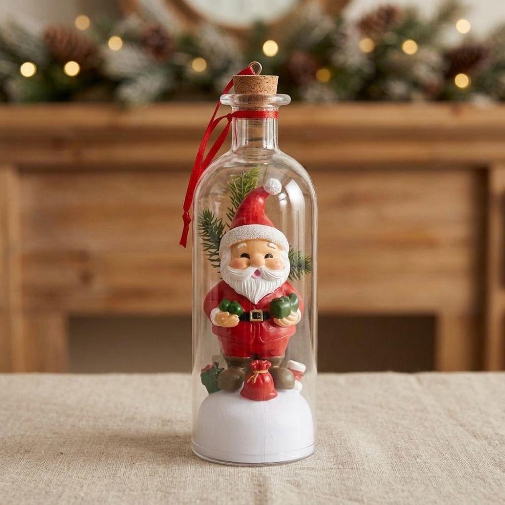 Nostalgic Santa Snowman Voice-Record Bottle Christmas Message Bottle Gift Window Display