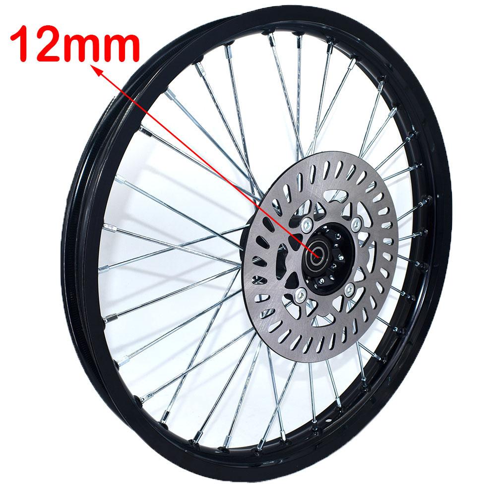 Front Rims Aluminum Alloy 1.60 x 19 inch Disc Plate Wheel Rims with Disc brake for KLX CRF Kayo Apollo BSE Pit Bike Dit Bike 12mm