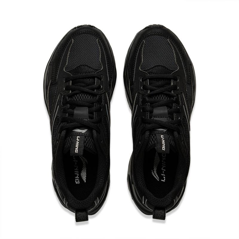 New LiNing Wear Resistant And Lightweight Low Top Casual Shoes Women's Cool Black AGCU546-6