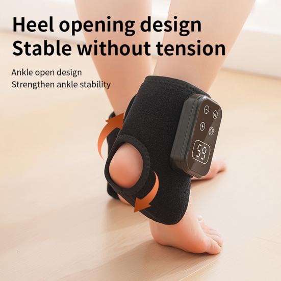 3-in-1 Ankle Foot Massager Heat Vibration & Air Compression Therapy Relieve Neuropathy Pain Heating Pad Health Gift for Parents Friends