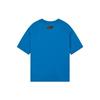 We11done Ss22 Logo Print Solid Color Short Sleeve T-Shirt Unisex Tops Blue WD-TT1-22-632-U-BL