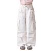 Hanhanxiang Girls' Outdoor Cargo Wide-Leg Pants