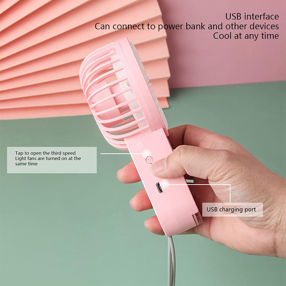 Rechargeable Handheld Mini Portable Fan Creative Small Fan Pocket Handheld Fan Charging Convenient Lantern Fan
