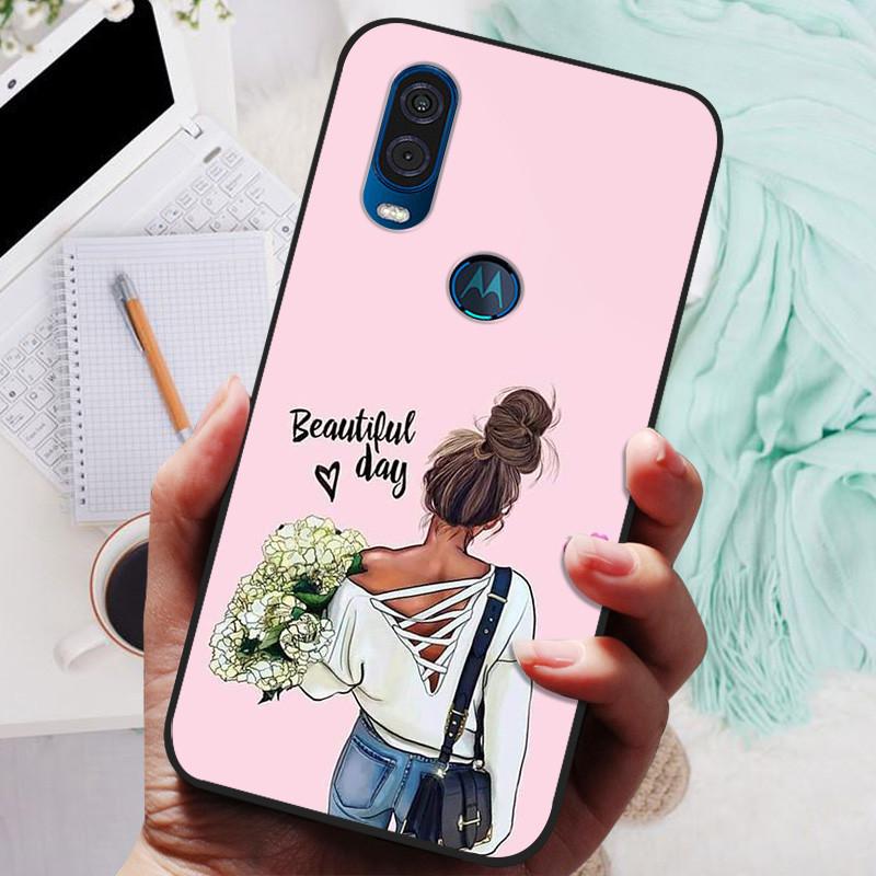 

Для Motorola One Vision Чохол Чорна Кришка Лев Вовк Силіконова М яка Задня Кришка Для Moto One Vision Чохол для Телефона Захисна Оболонка For Moto One Vision