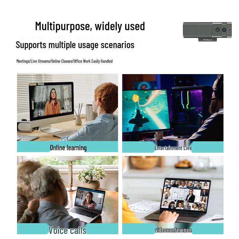 Lenovo thinkplus WL62A 1080P Auto-Focus USB Webcam