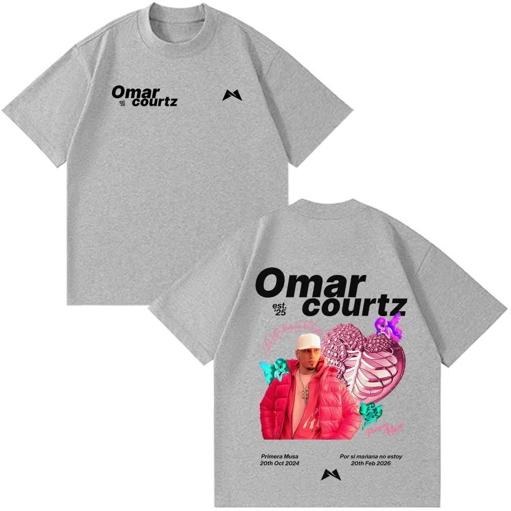 Rapper Omar Courtz Por Si Manana No Estoy Album Print 2026 T Shirt Men Women Hip-hop T-shirt Cotton Aesthetic Trendy T-shirts
