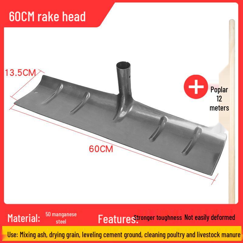 Domácí 50 Manganová ocel Škrabka na hnůj a Hrábě pro Vepřínky a Kuřárny - Zesílený Multifunkční Čisticí Nástroj