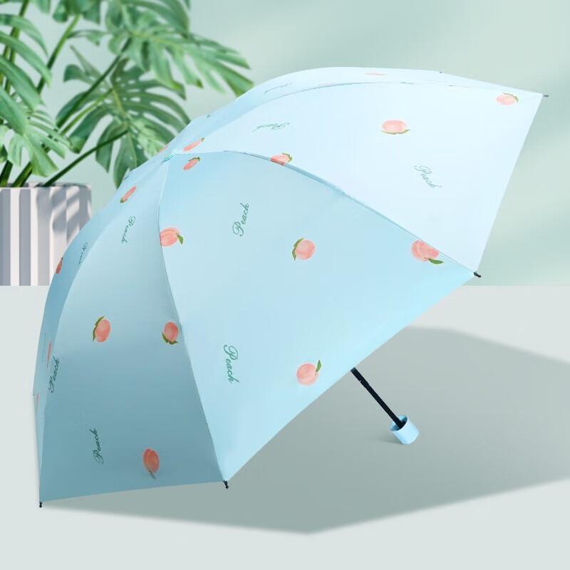 Red Leaf Three-Fold Portable UV Protection Umbrella