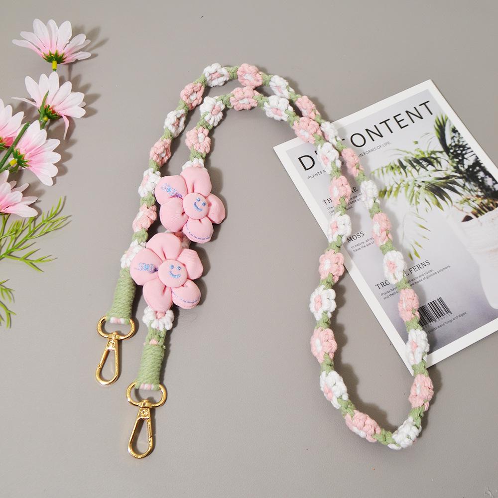 Bohemian Daisy Flower Woven Phone Lanyard - Colorful, Fashionable & Versatile