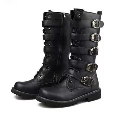 Fashion Large Size 46 Winter Men Long Cotton Boots Cool High Top Men Boots Fashion Leather Platform Boots Personalized Botas Para Hombre