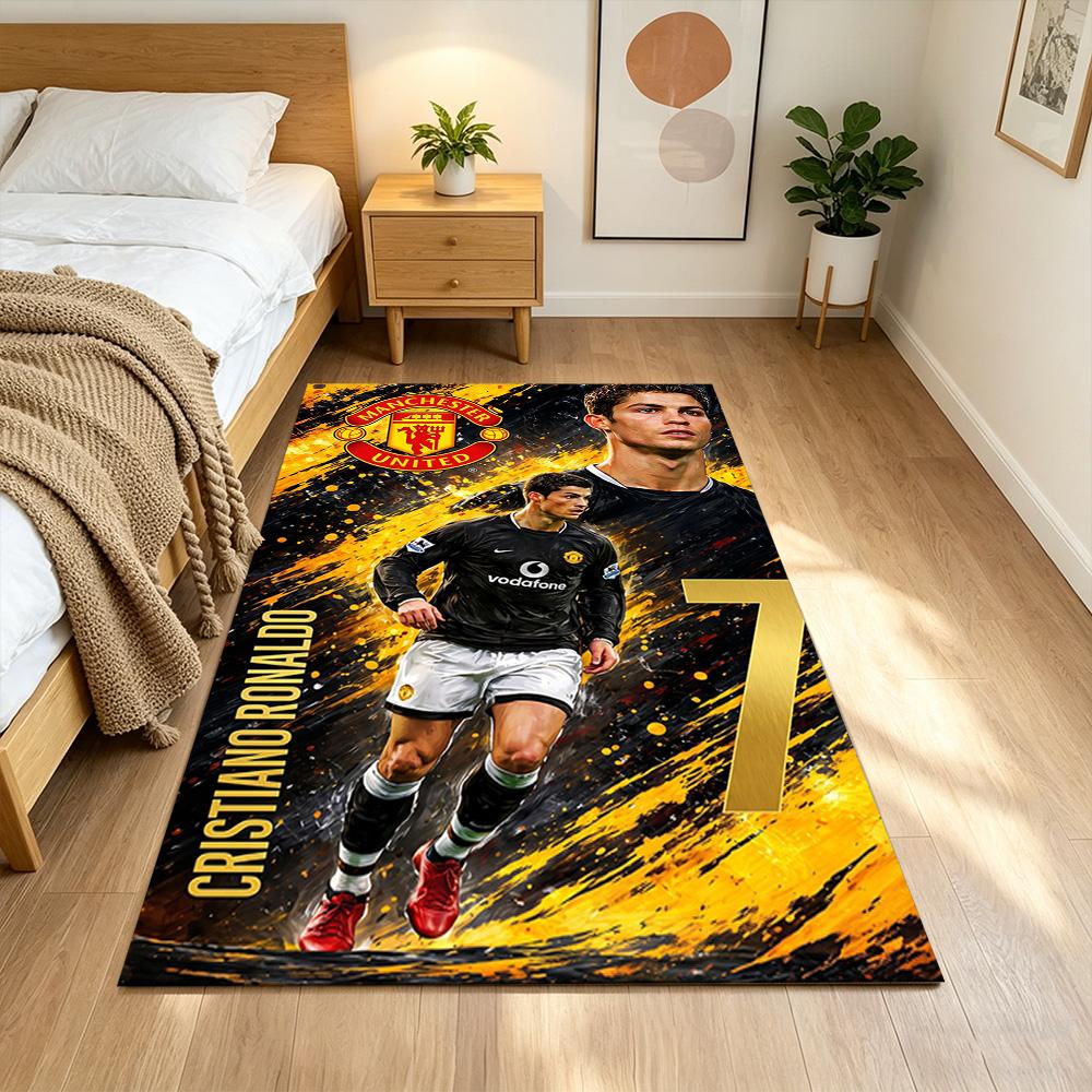Cristiano Ronaldo Area Rug Perfect for Study Room Living Rooms Dining Room Kitchen Anti-slip Rug Decorate Offices