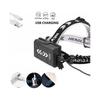 12000 Lumens Rechargeable LED Headlamp, XHP90 Powerful Headlamps High Power Head Torch 4 Modes Zoomable Work Light with Power Indicator