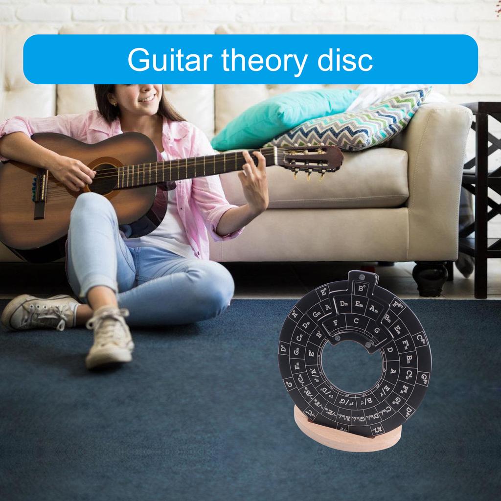 Metall-Akkordrad Quintenzirkelrad mit Sockel Musiktheorie Lernwerkzeug für Gitarre, Musiker Songwriter