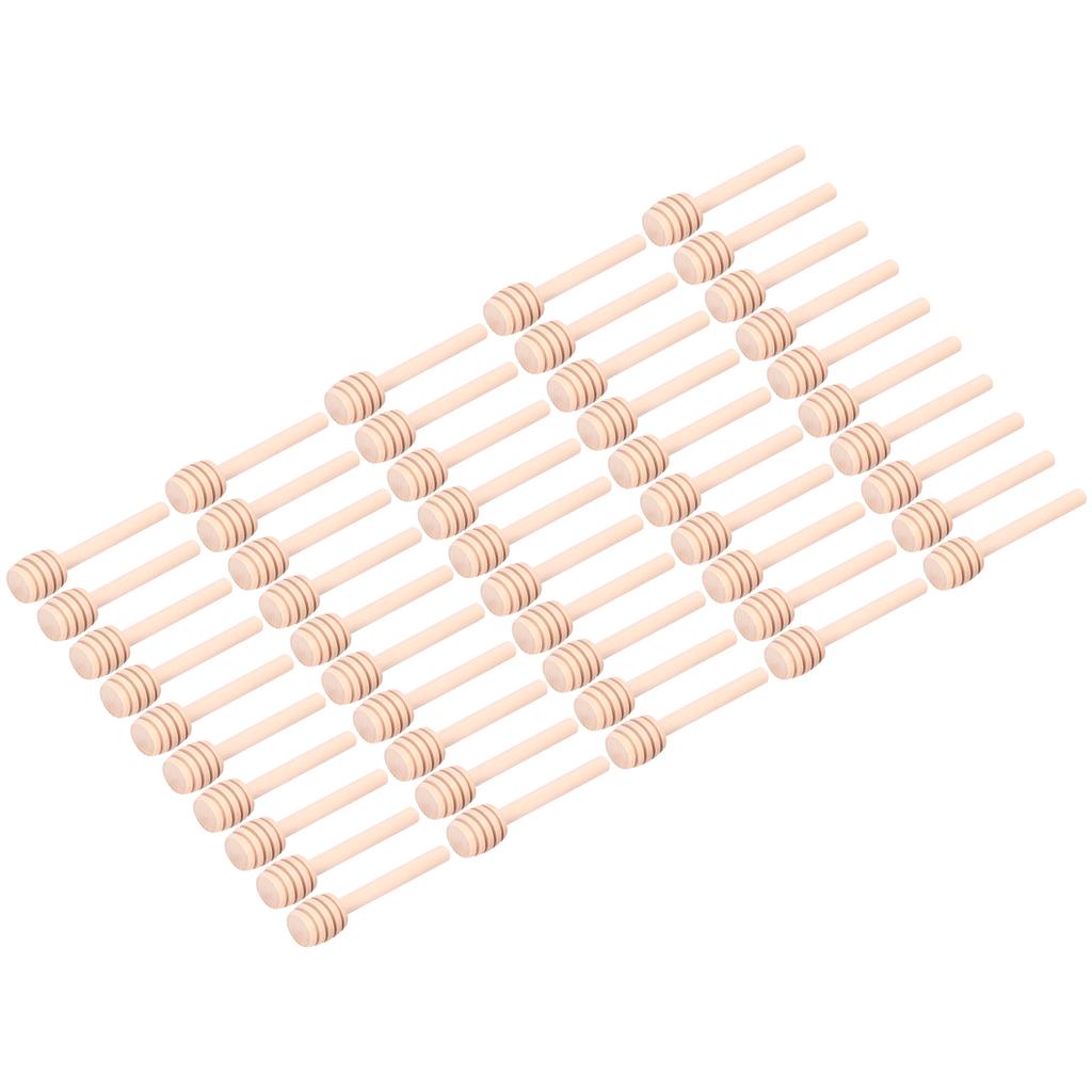 100Pcs Wood Honey Dipper Honey Stirring Sticks for Wedding Party Kitchen Restaurant 8cm