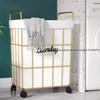 Fashion Light Luxury Household Laundry Hamper High-end Simple Toys Storage Basket Creative Multi-functional Bedside Cabinet