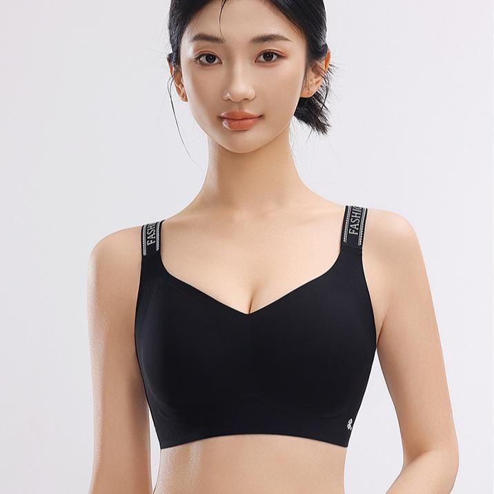 Nahtlose Dessous Damen Dünner Anti-Hänge-BH Bruststraffungs- und Sammel-BH Sport-Komfort-BH Push-Up-BH