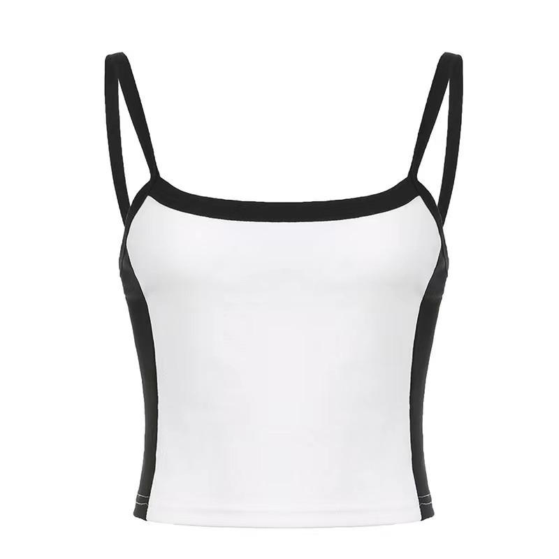 Sleeveless Knitted Crop Tops Green Sexy Basic Patchwork 2023 Summer Casual Backless Y2k Vintage Tank Top Women