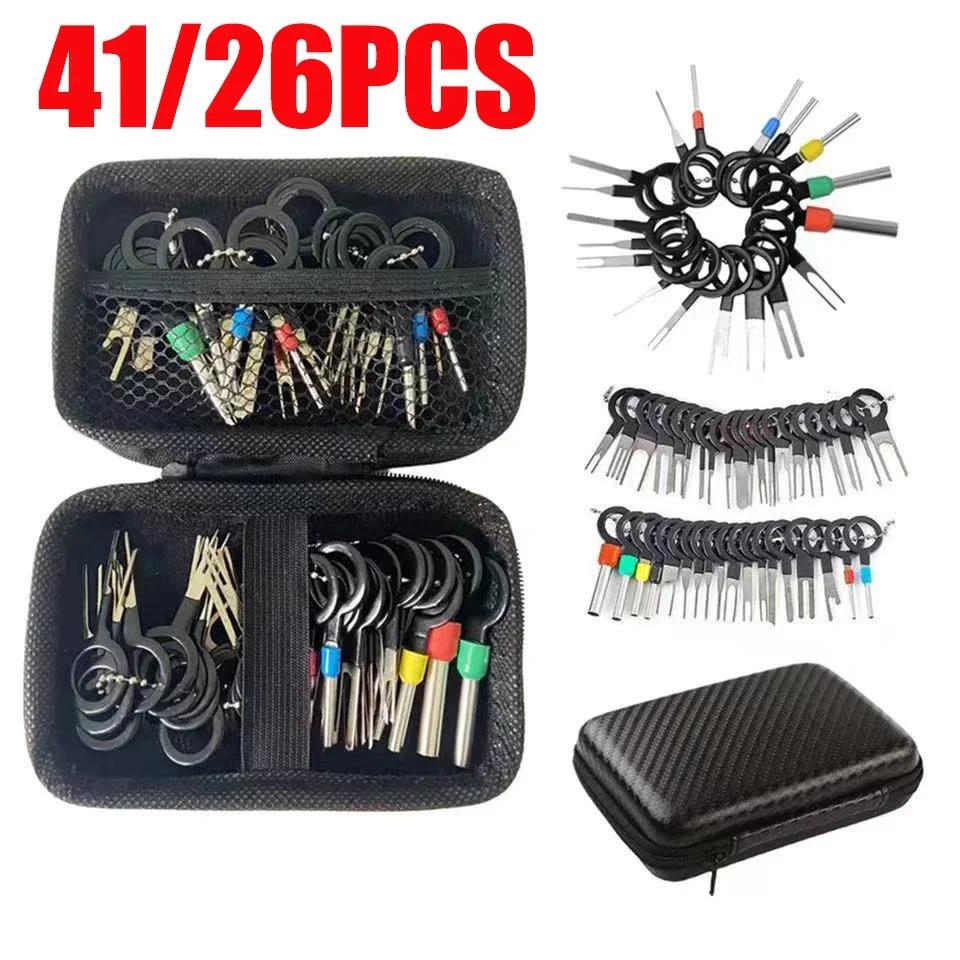 Car Terminal Removal Wire Plug Wire Crimp Connector Extractor Automotive Kit Keys Pins Repair Extraction Mechanical Tools