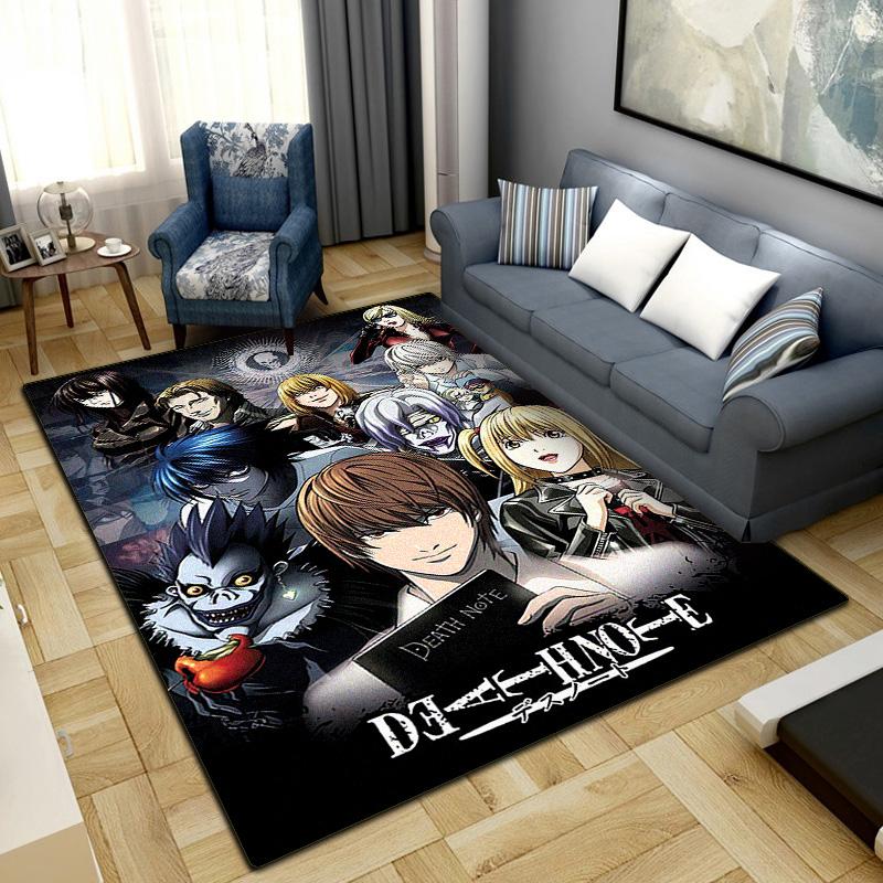 Death Note Anime Washable Non-Slip Rug Carpet Larget Floor Mat Bedroom Home Decor LXRa23