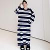 Long Sleeve Plus Size Knitted Vintage New In Dresses for Women Casual Loose Spring Autumn Winter Sweater Dress