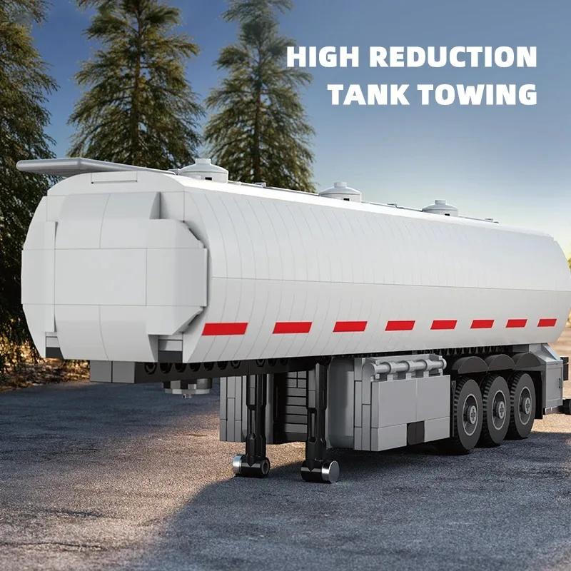 421PCS European Truck Head Building Blocks Connectable Container Trailer Model Bricks Educational DIY Toys For Children's Gifts