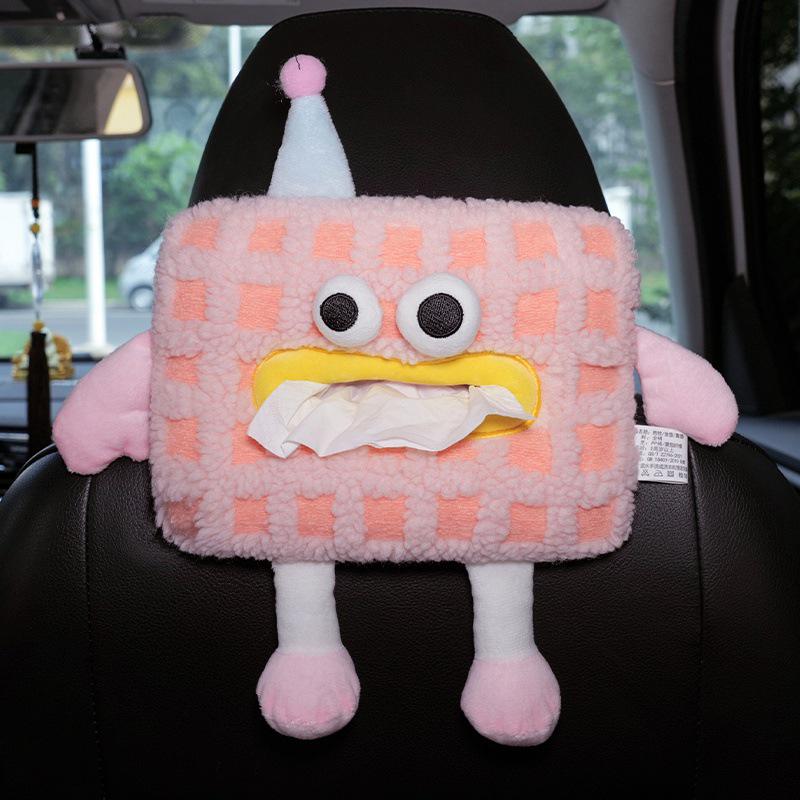 

Dopamine Car Tissue Box: Cute Hanging Decor for Your Car Interior
