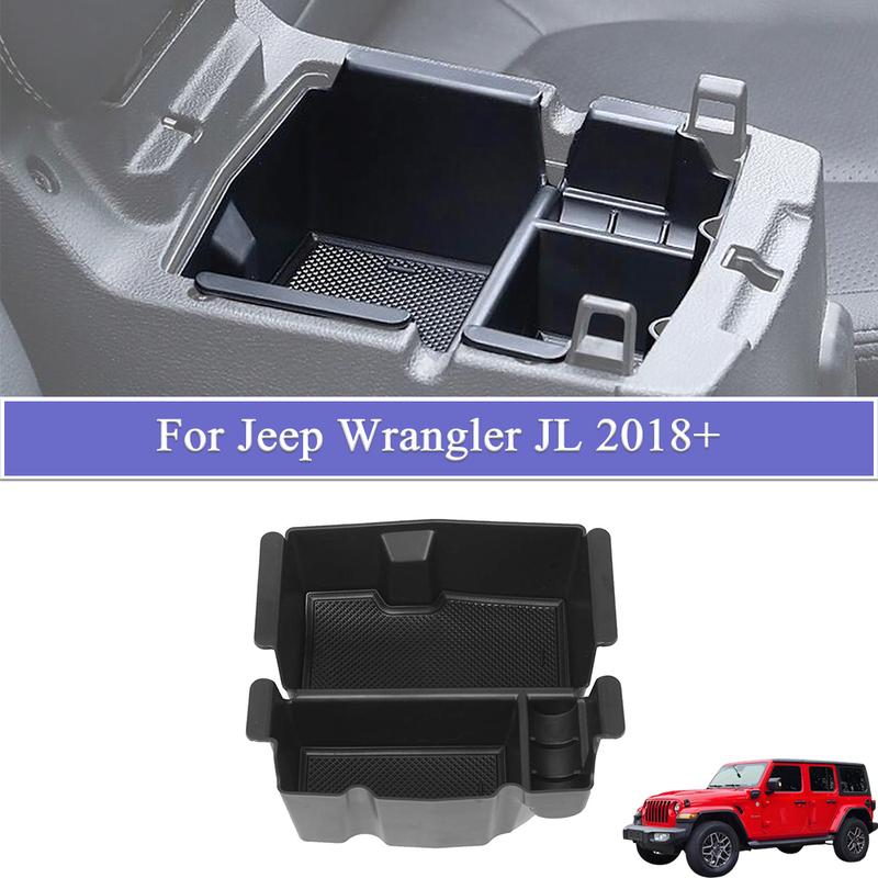 Center Console Armrest Storage Box Secondary Organizer Tray for Jeep Wrangler JL Sahara 2018-2026 Tidying Interior Accessories