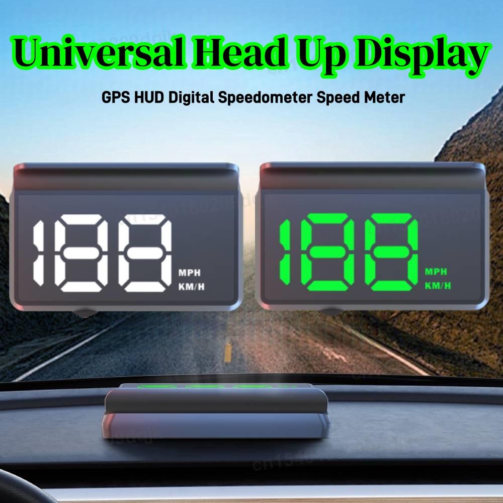 Car Head-Up Display W2 Car HUD Auto Head-Up Display Digital GPS HUD Speedometer USB Cable Plug and Play Automatic Brightness