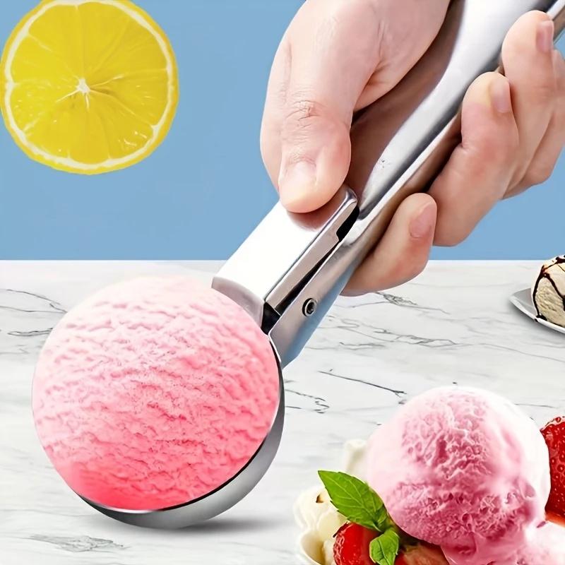 1Pc Stainless Steel Ice Cream And Fruit Scoop Suitable for Watermelon Cantaloupe, And Papaya Food-Safe Ice Cream Fruit Scoop