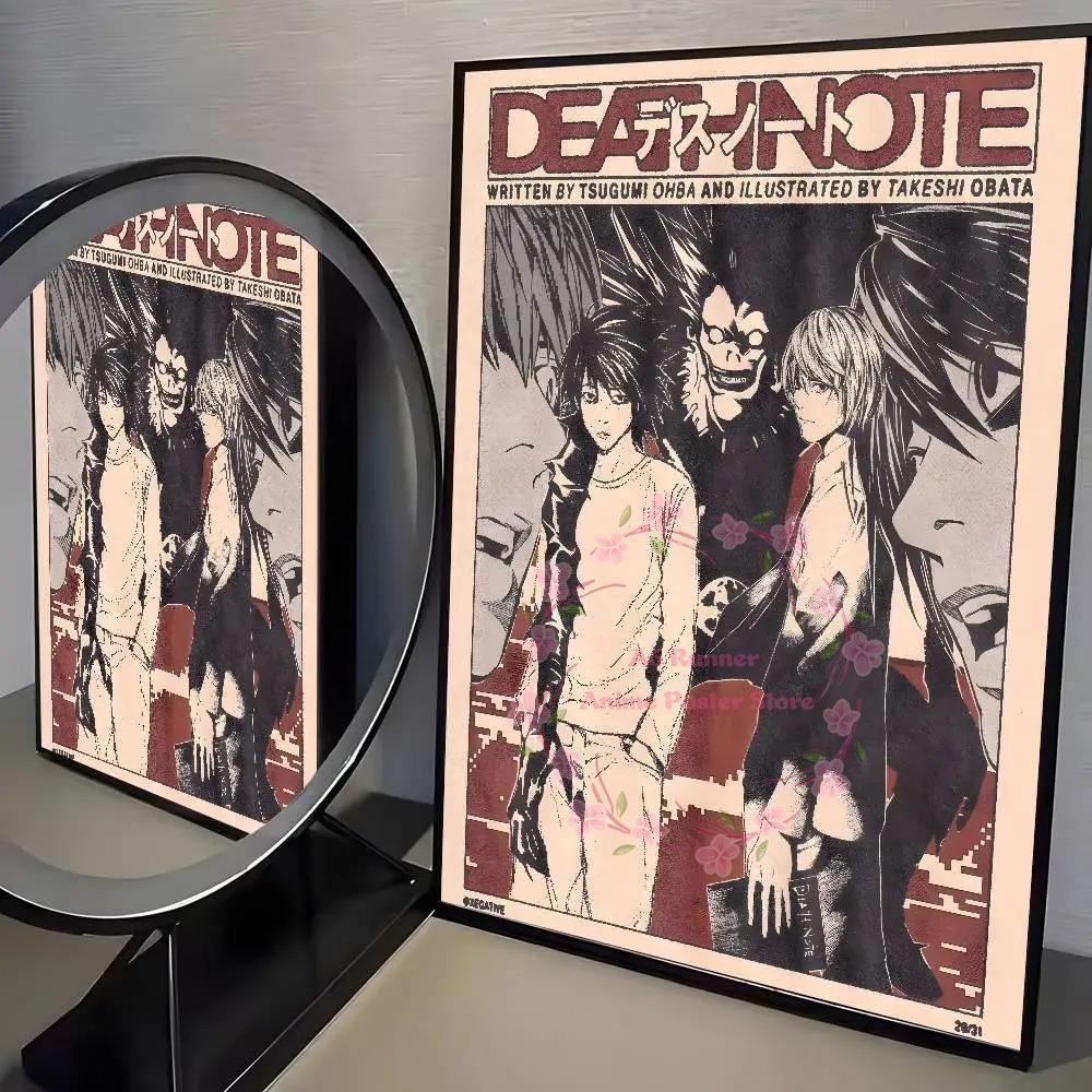 Death Anime Note Dn L Classic Vintage Poster Art Hd Canvas Advanced Aesthetic Printing Paper Wall Art For Living Room Home Decor