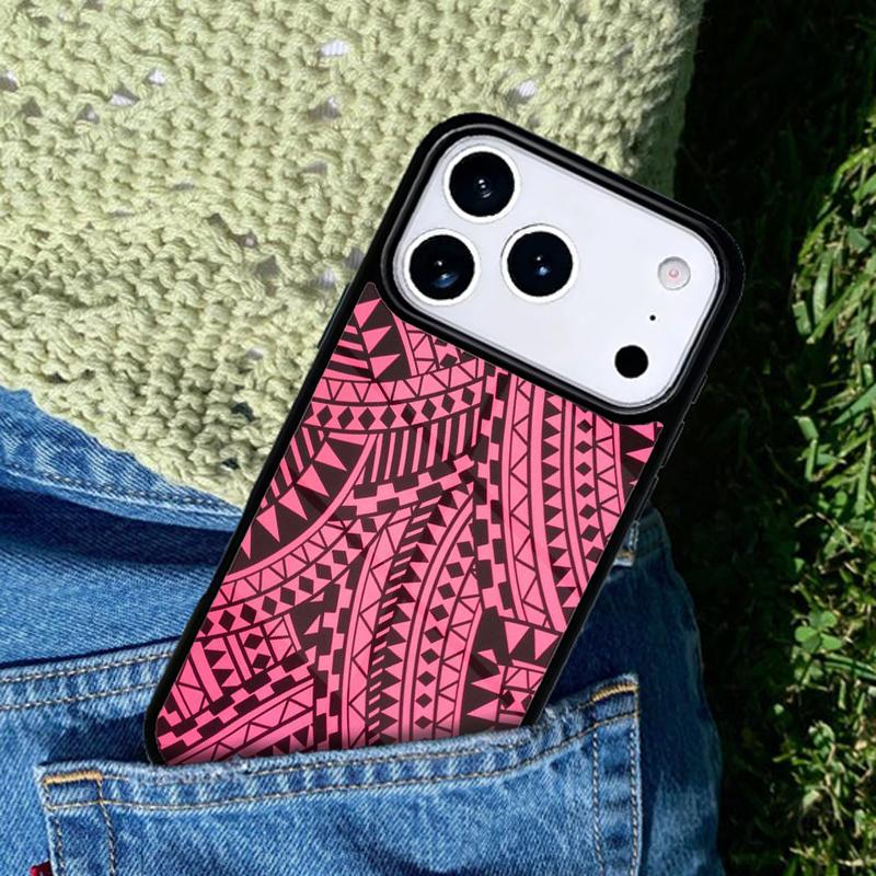 Maori Samoan Polynesian Tribal Soft Mobile Phone Case Compatible with IPhone 17 16 15 14 13 12 11Pro Max 17 Air Cover