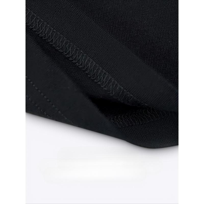 European Sizes Men's Print T-Shirt - Soft Breathable Streetwear Tee with 3D Lettering, Short Sleeve Round Neck Casual & Work Wear, Machine Washable