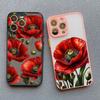 Квітка Маку Цвітіння Гарячий Червоний Чохол Для iPhone 17 16 12 13 Pro Max Mini 11 14 15 Pro Max XS X XR 7 8 Plus Ударостійкі Задні Кришки