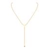 Lariat Initial Necklaces Women, Stainless Steel Long Chain, A- Z Letter With Zirconia Pendant Drop Neckalce, Y-shaped Jewelry