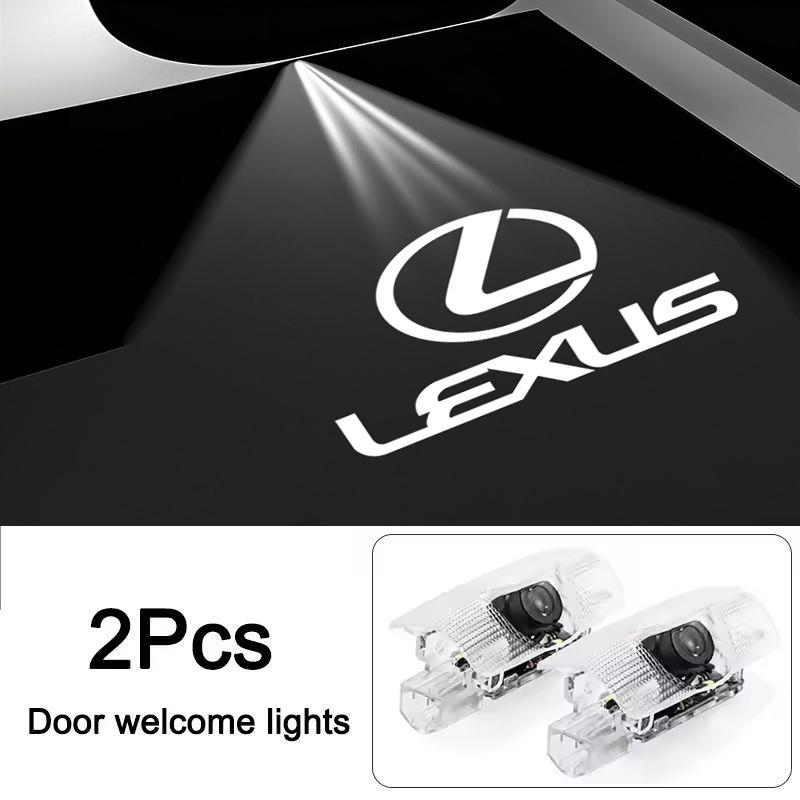 2Pcs LED Car Door Projector Logo High Definition Welcome Light For Lexus F SPORT LBX NX RX 350h 450h Plug-in Hybrid ES UX 300e SN5