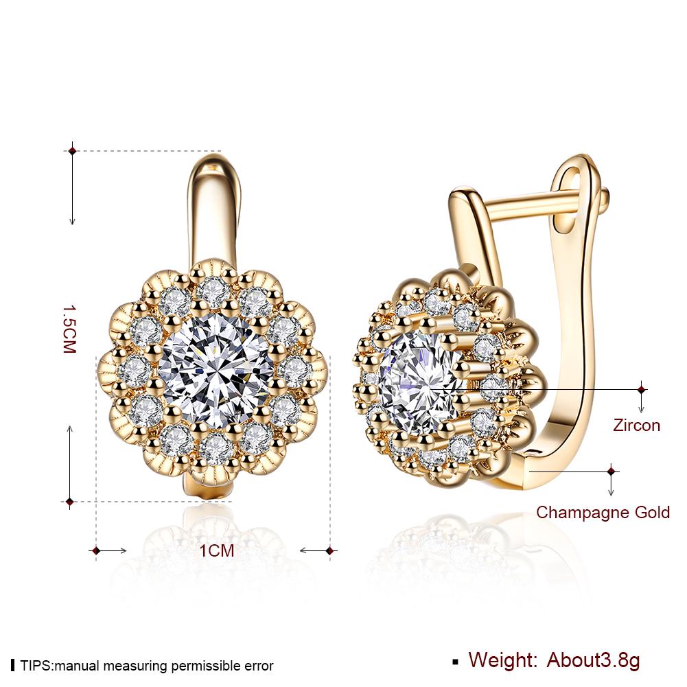 New Arrival Gold Color Earrings For Women Wedding Party Ear Ring Jewelry  Romantic