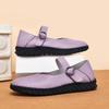 Plus Size Mary Jane Flat Shoes for Women - Handmade Leather Classic Style
