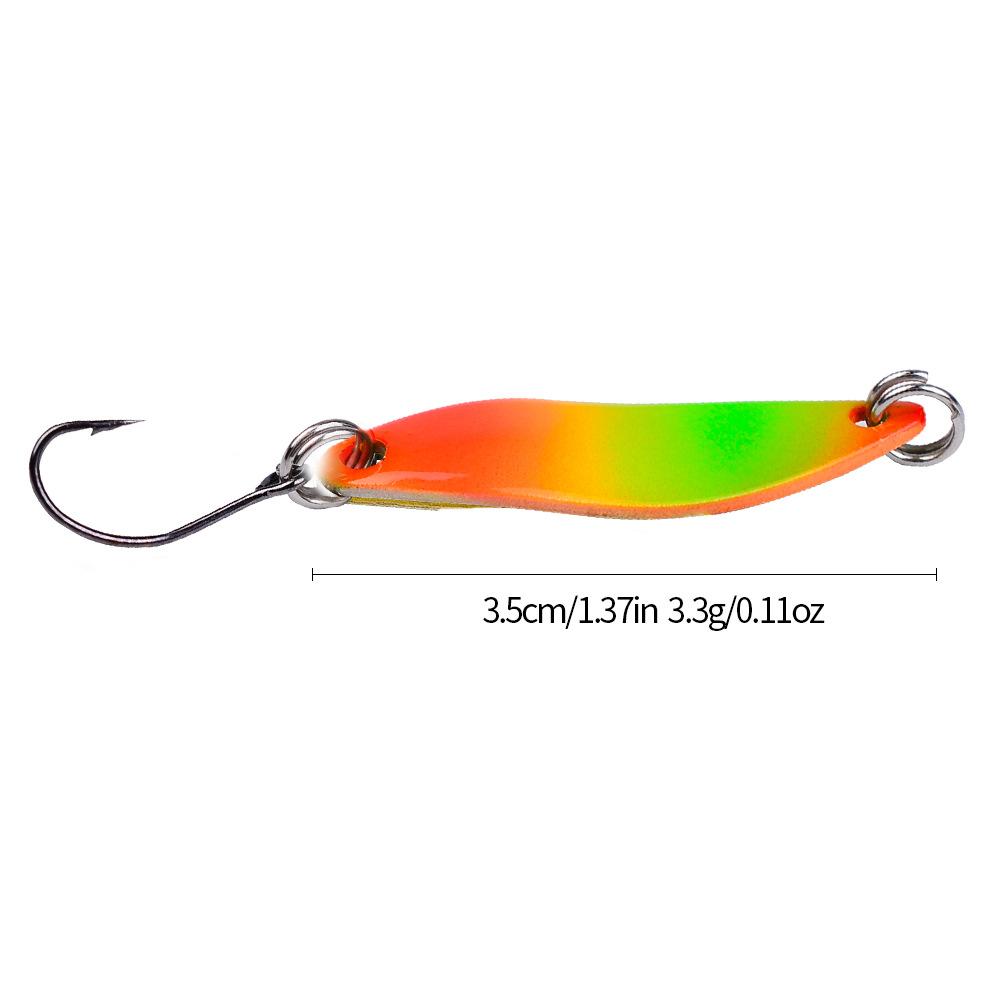 Ma Kou Sequins Long Range Metal Road Subbait Microobject Colorful Melon Seed Sequins White Stripe Crossmouthed Perch Spoon Type Fake Bait