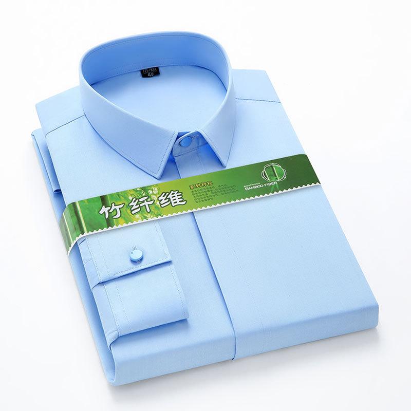 New Quality Anti-Wrinkle Men Shirt Long Sleeves Dress Shirts For Men Slim Fit Camisa Social Business Blouse Stripe Shirt 6XL 7XL