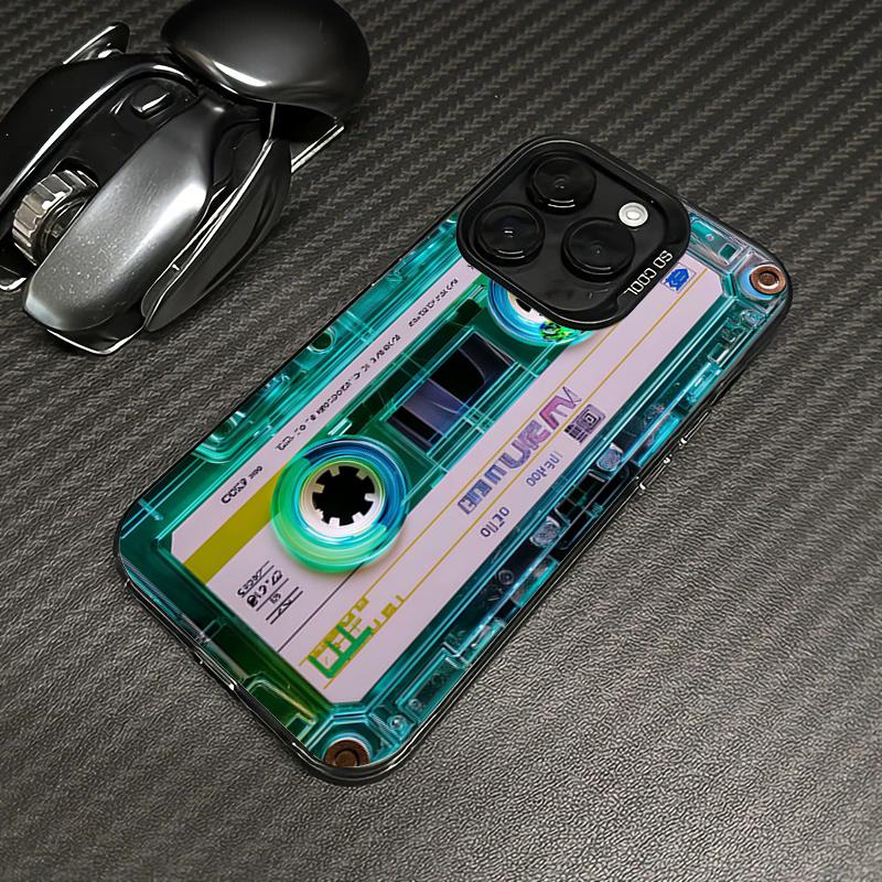 Cool Retro Cassette Phone Case for iPhone 17 16 15 14 13 12 11 Series Pro Max Plus Double Layer Protection