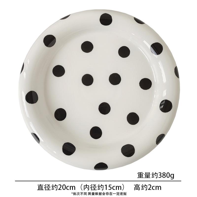 

Белая керамическая тарелка в европейском стиле Столовая посуда Основные блюда Кухонные принадлежности Бытовая круглая тарелка в западном стиле Декоративная тарелка