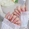 2026 Medium French Star Press-On Nails: Handmade, Detachable, Whitening Manicure