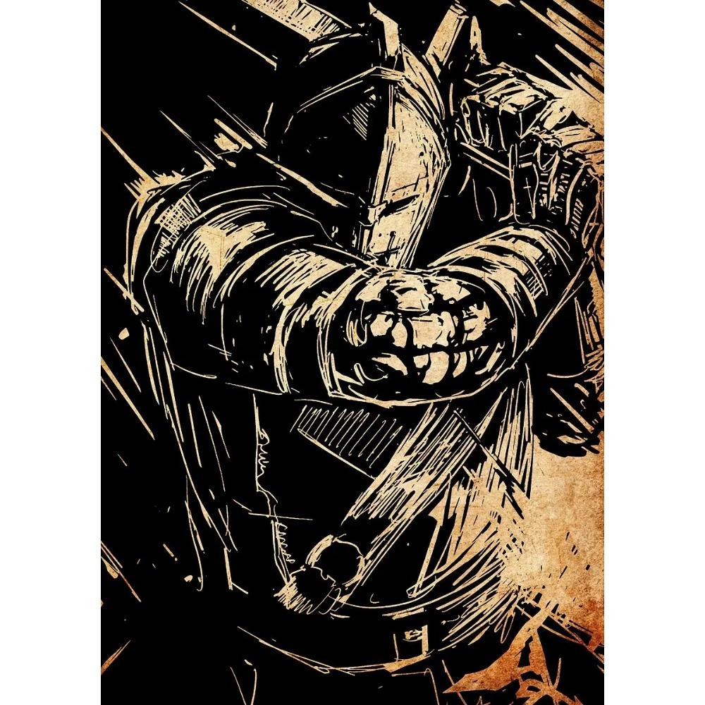 Japanese Silhouette Samurai Art Red Sun Koi Fish Posters Bamboo Modern Prints Canvas Wall Art Pictures Home Living Room Decor