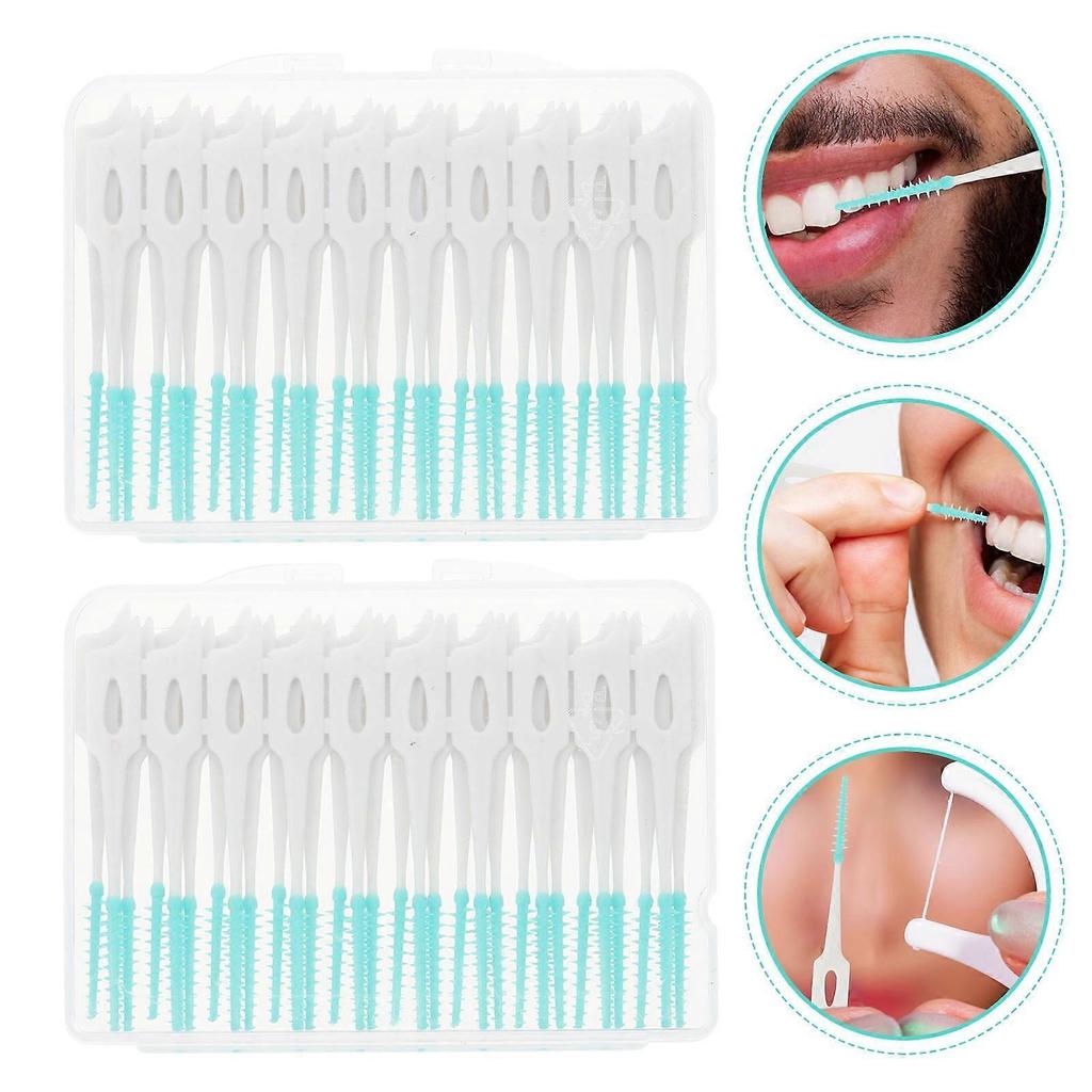 Oral Care Products Interdental Brushes Green 80Pcs 2x0.2x0.04In