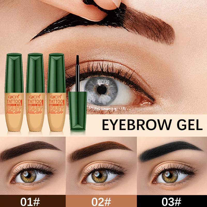 3 Color Temporary Tattoo Eyebrow Gel Quick-Drying Lasting Non-Fading Eyebrow Pencil Natural Brow Tattoo Tint Makeup