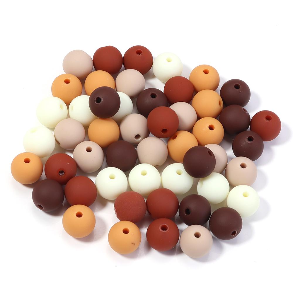6/8/10/12/14mm Mix Colored Matte Acrylic Spacer Beads Loose Jewelry Round Beads For Making Bracelet Necklace Earring DIY Jewelry