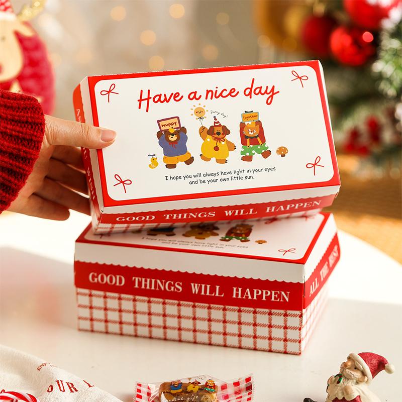 Рождественские подарочные коробки Конфеты Печенье Шоколад Подарочные коробки для выпечки Сувениры Мультяшные дизайны