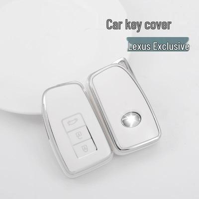 Lexus Key Case for ES200/RX300/UX/NX/LS/LM - TPU Silver Edge