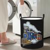 Train Railroad Foldable Laundry Baskets Dirty Clothes Toys Storage Basket Large Waterproof Bag