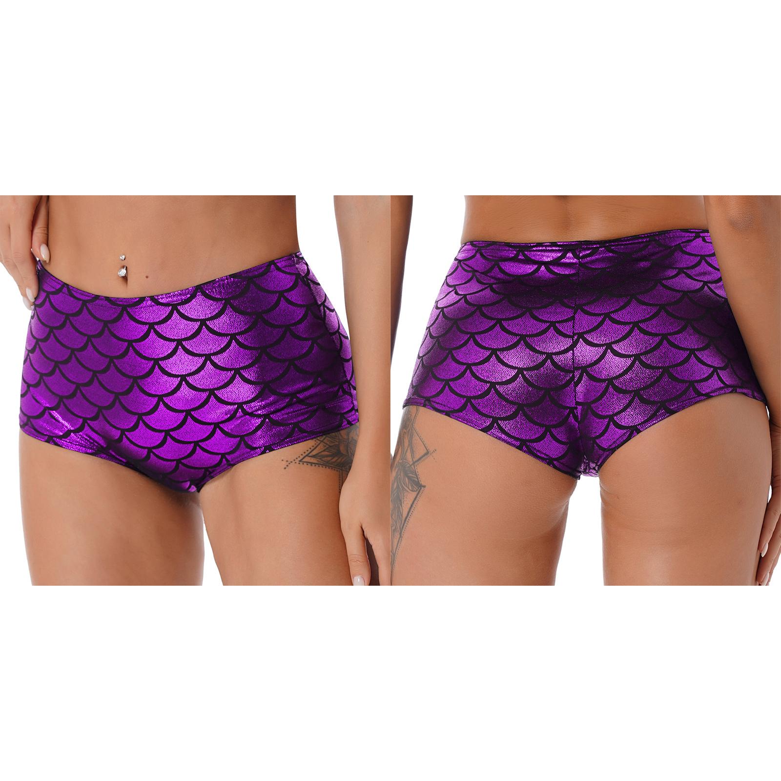 

Жіночі блискучі шорти-шорти з риб ячою лускою для косплею, трусики, купальники One Size